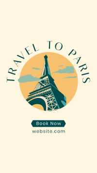 Paris Travel Booking Instagram Story