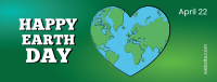 Heart-shaped Earth Facebook Cover Design