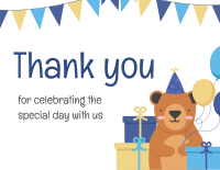 Children Party Thank You Card Image Preview