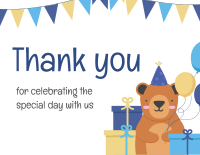 Children Party Thank You Card