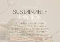 Chic Sustainable Fashion Tips Postcard