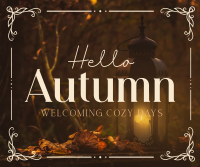 Hello Autumn Greeting Facebook Post Design