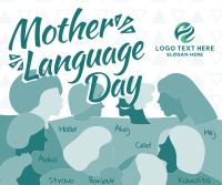 Abstract International Mother Language Day Facebook Post