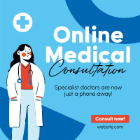 Online Specialist Doctors Instagram Post Design