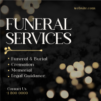 Elegant Funeral Linkedin Post
