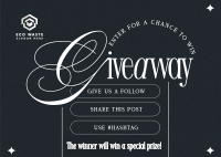 Modern Nostalgia Giveaway Announcement Postcard Design