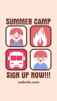 Summer Camp Registration Facebook Story