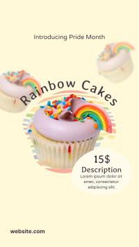 Pride Rainbow Cupcake Facebook Story