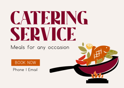 Food Catering Postcard Image Preview