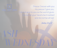 Simple Ash Wednesday Facebook Post Design