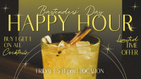 Happy Hour Bartender Day Animation