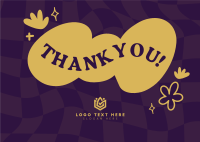 Trendy Thank You Postcard