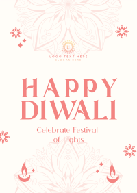 Happy Diwali Greeting Flyer