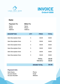 Modern Invoice example 4