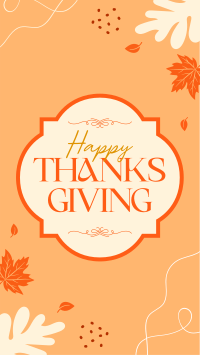 Thanksgiving Generic Greetings Facebook Story Design