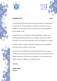 Everything Floral and Leaves Letterhead