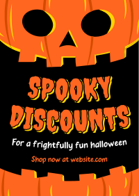 Halloween Pumpkin Discount Poster