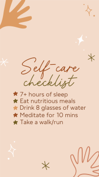 Self care checklist Instagram Reel