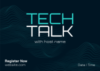 Futuristic Talk Postcard Design