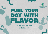 Food Flavors Quote Postcard Design