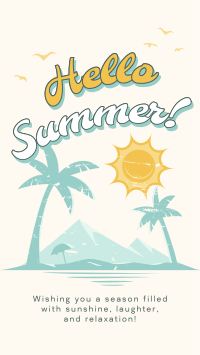 Vintage Summer Greeting Facebook Story