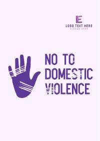 No to Domestic Violence Flyer