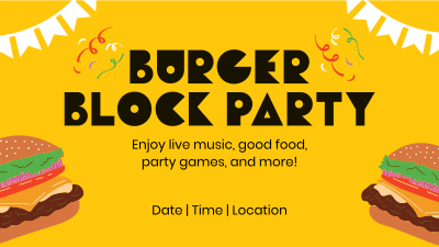 Burger Block Party Facebook Event Cover Image Preview