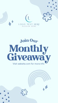 Monthly Giveaway Instagram Story