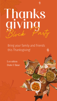 Thanksgiving Block Party Instagram Reel Image Preview