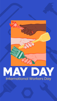 Hand in Hand on May Day Instagram Story