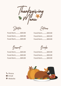 Special Thanksgiving Menu