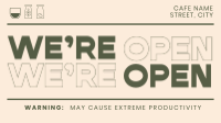 Minimalist Trendy Open Cafe Animation