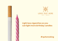 Less Cigarettes Postcard Design