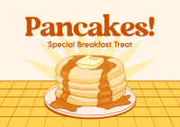 Retro Pancake Breakfast Postcard