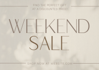 Minimalist Weekend Sale Postcard