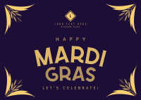 Festive Mardi Gras Postcard