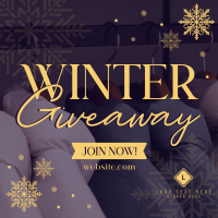 Winter Snowfall Giveaway Instagram Post Design