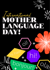 Quirky International Mother Language Day Poster