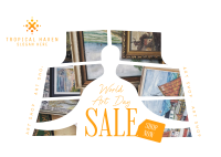 World Art Day Sale Postcard