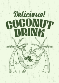 Coconut Drink Mascot Flyer