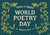 World Poetry Day Postcard