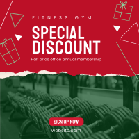 Christmas Fitness Discount Instagram Post