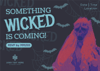 Wicked Halloween Party Postcard