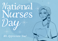 Midcentury Nurses' Day Postcard