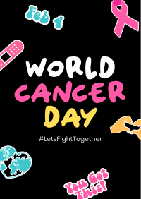 Cancer Day Stickers Poster