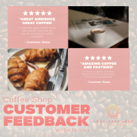 Modern Coffee Shop Feedback Instagram Post Design