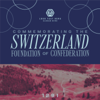 Switzerland Confederation Commemoration Instagram Post Design