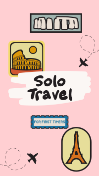 Stickers Solo Traveler Facebook Story