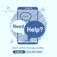 Online Therapy Consultation Linkedin Post