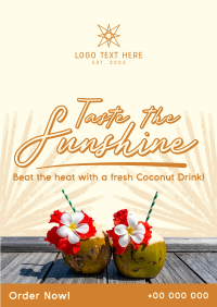 Sunshine Coconut Drink Poster